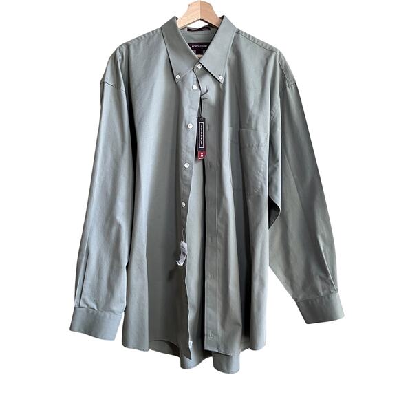 Nordstrom Other - NWT Nordstrom 100% cotton smartcare light olive green button down shirt men's XL